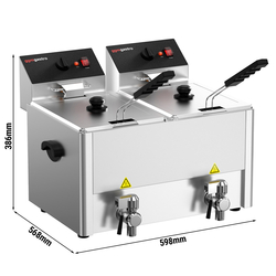 Freidora - 8 + 8 litros - 6,5 kW