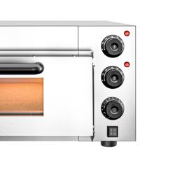 Electric Deck Pizza Oven - Single Deck - Refractory Stone Deck - 4 x Ø 20cm (8") - 230V Single Phase - Mechanical Controls - up to 350°C