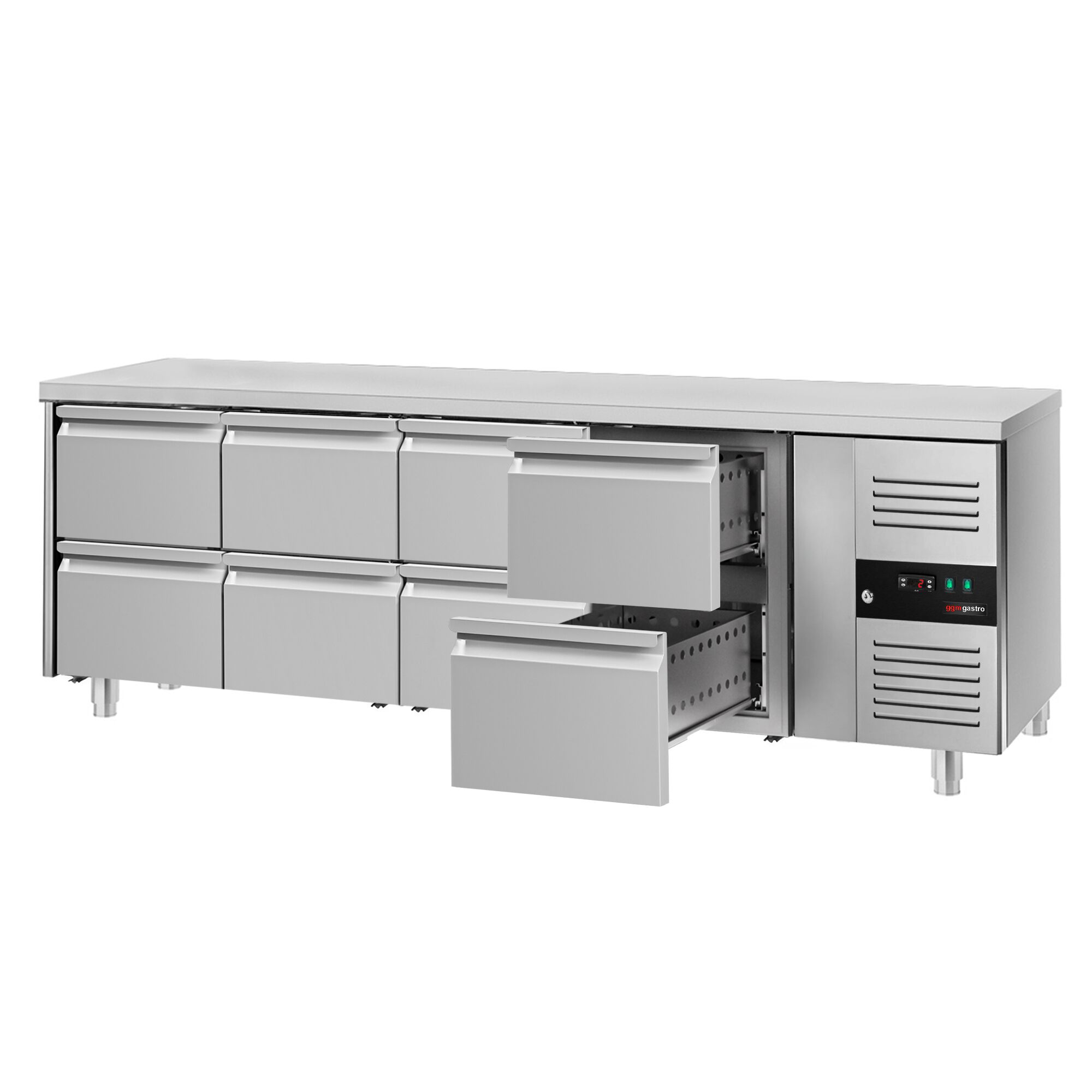 Kühltisch ECO - 2200x700mm - mit 8 Schubladen