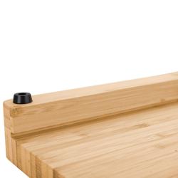 ZWILLING | Bamboo Chopping Board with Stainless Steel Tray – 390×300 mm, Juice Groove, FSC