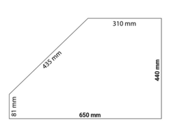 Glasopsats med 1 hylde - 2,5 m