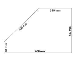 Vitrină din sticlă cu 1 raft – 1,5 m