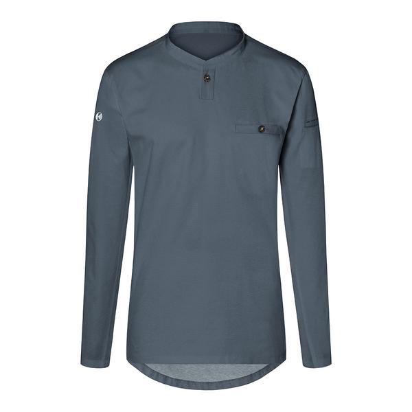 (6 stuks) KARLOWSKY | Lange Mouw Heren Werkshirt Performance - Antraciet - maat: XS
