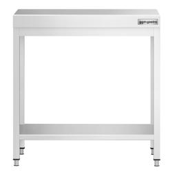 Виробничий стіл PREMIUM з нержавіючої сталі - 800x700 мм - з нижньою полицею, без бортика