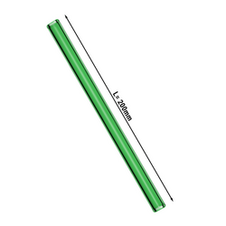 (50 piezas) Pajitas de vidrio en verde - 20 cm - rectas - incl. Cepillo de limpieza de nailon