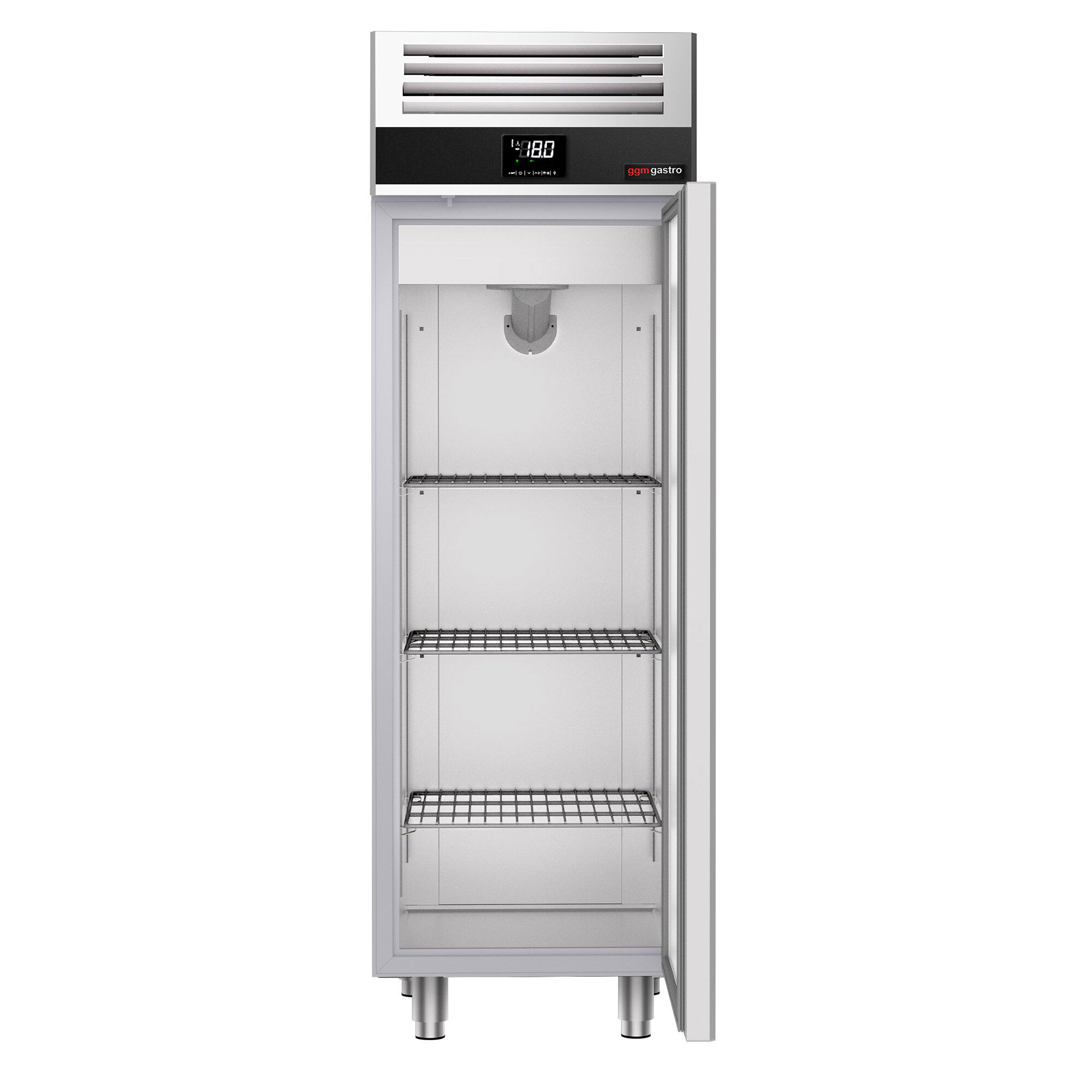 Armoire réfrigérée vitrée négative en acier inoxydable AISI 430 PREMIUM - 400 L - avec 1 porte vitrée