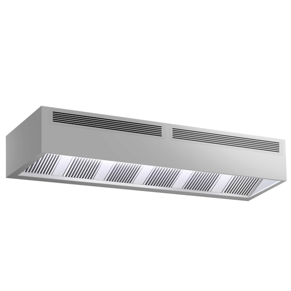 Okap skrzynki indukcyjnej - 3,6 m - z filtrem i lampą LED	