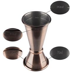 (6 stycken) Jigger – Rostfritt stål – 20 cl & 40 cl – med markeringar 10 cl & 30 cl