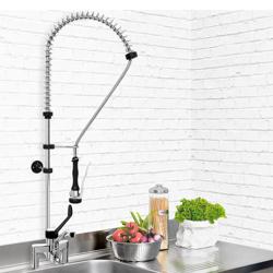 Ön Yıkama Duş Sprey Ünitesi 4000 PREMIUM PLUS - Duvara Monte - Musluklu - Çift Su Girişli - 360° döner el tabancası, EPDM hortum, lak kaplamalı yay & su tasarrufu sağlayan perlatör ile