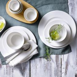 (6 db) Tálka - Lux - porcelán - ovális - 130x110 mm - elefántcsont