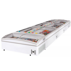 Koel- & vrieseiland - 1520x920mm - 400 liter - Glazen schuifdeksel