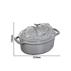 STAUB | LA COCOTTE - Cocotte - Coperchio maiale - ovale - 170 mm - Ghisa - Grigio grafite