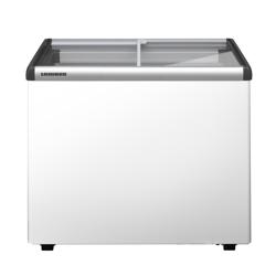 LIEBHERR commercial chilled storage chest - 222 litres - with sliding glass lid - white
