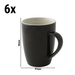 (6 pieces) COLORS - Coffee cup - 180ml - Grey