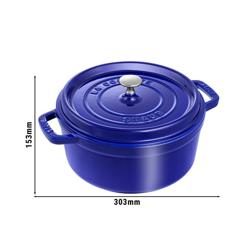 STAUB | LA COCOTTE - Kookpot - Ø 240mm - Gietijzer - Donkerblauw
