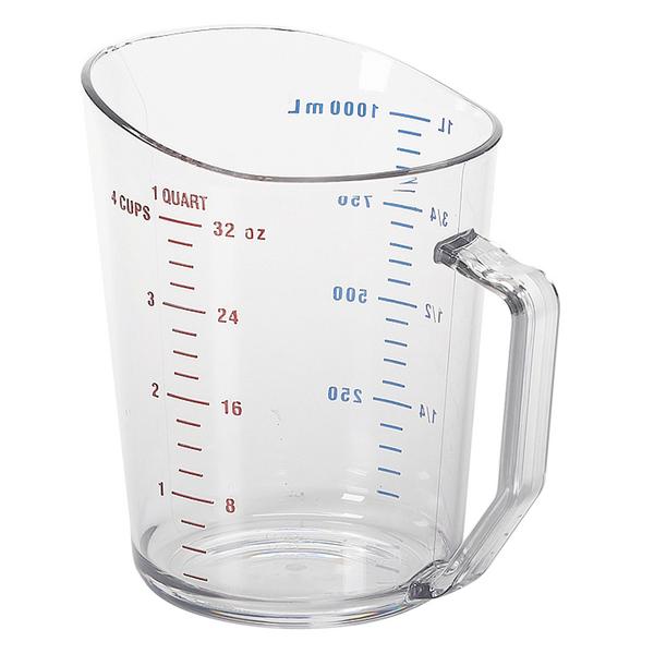 (12 pieces) CAMBRO | CAMWEAR® polycarbonate measuring cup with measuring scale - 1 liter - clear