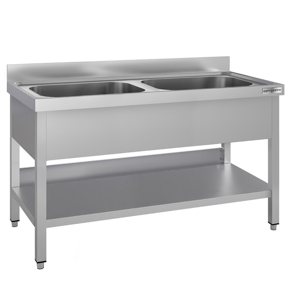 Mueble fregadero ECO - 1200x600mm - con base y 2 lavabos en el centro
