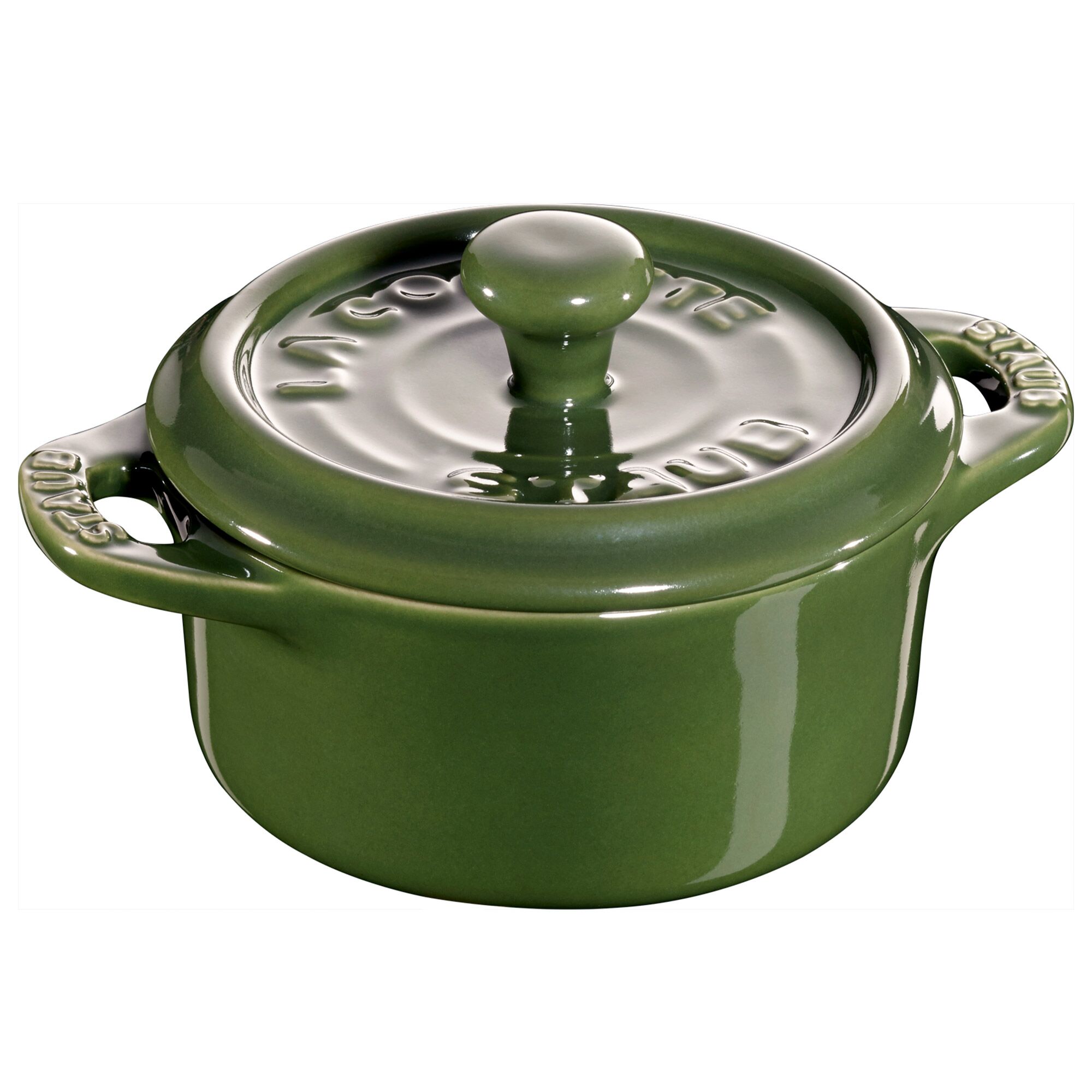 STAUB | CERAMIQUE - Mini Cocotte - Ø 100 mm - Okrugli oblik - Keramika - Zelena boja bosiljka 