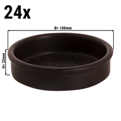 (24 Stück) MOON - Ofenform - Ø 100mm - schwarz