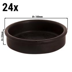 (24 stuks) MOON - Ovenvorm - Ø 100mm - Zwart