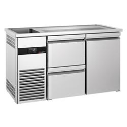 Juomakaappi PREMIUM - 1550x700 mm - 1 ovi & 2 vetolaatikot - tiskin alle