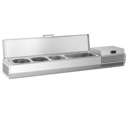 Gekoelde opzetvitrine PREMIUM PLUS - 1328x353mm - 5x GN 1/4