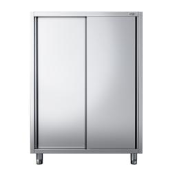 Armoire de travail en inox PREMIUM - 1600x700mm - 2 portes coulissantes - Hauteur: 1800mm