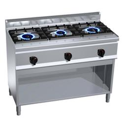 Gasfornuis - LORENZO 600 - 1200x600mm - 31,0 kW - 3 pits