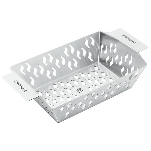 ZWILLING | BBQ Grill Basket S without Handle – Silver, Direct‑Flame Safe, Easy‑Clean, Robust