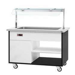 Buffet self-service chaud DANZIG - 1300mm - 3 bacs GN 1/1