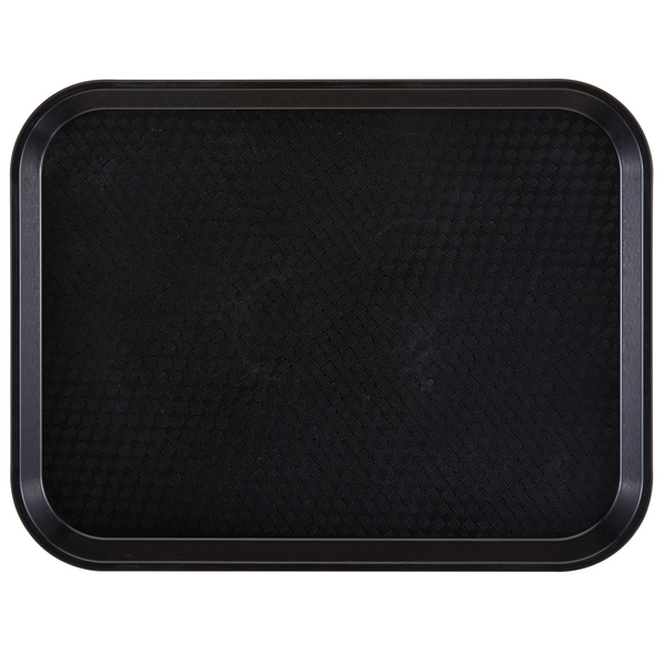 (24 Stück) CAMBRO | Fast Food Tablett - rechteckig - 345x265mm - hohes Profil - Schwarz