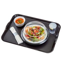 (12 adet) CAMBRO | CAMCOVERS® - Camwear®'dan yapılmış tabak kapağı - Polikarbonat - ø 270 mm – Şeffaf