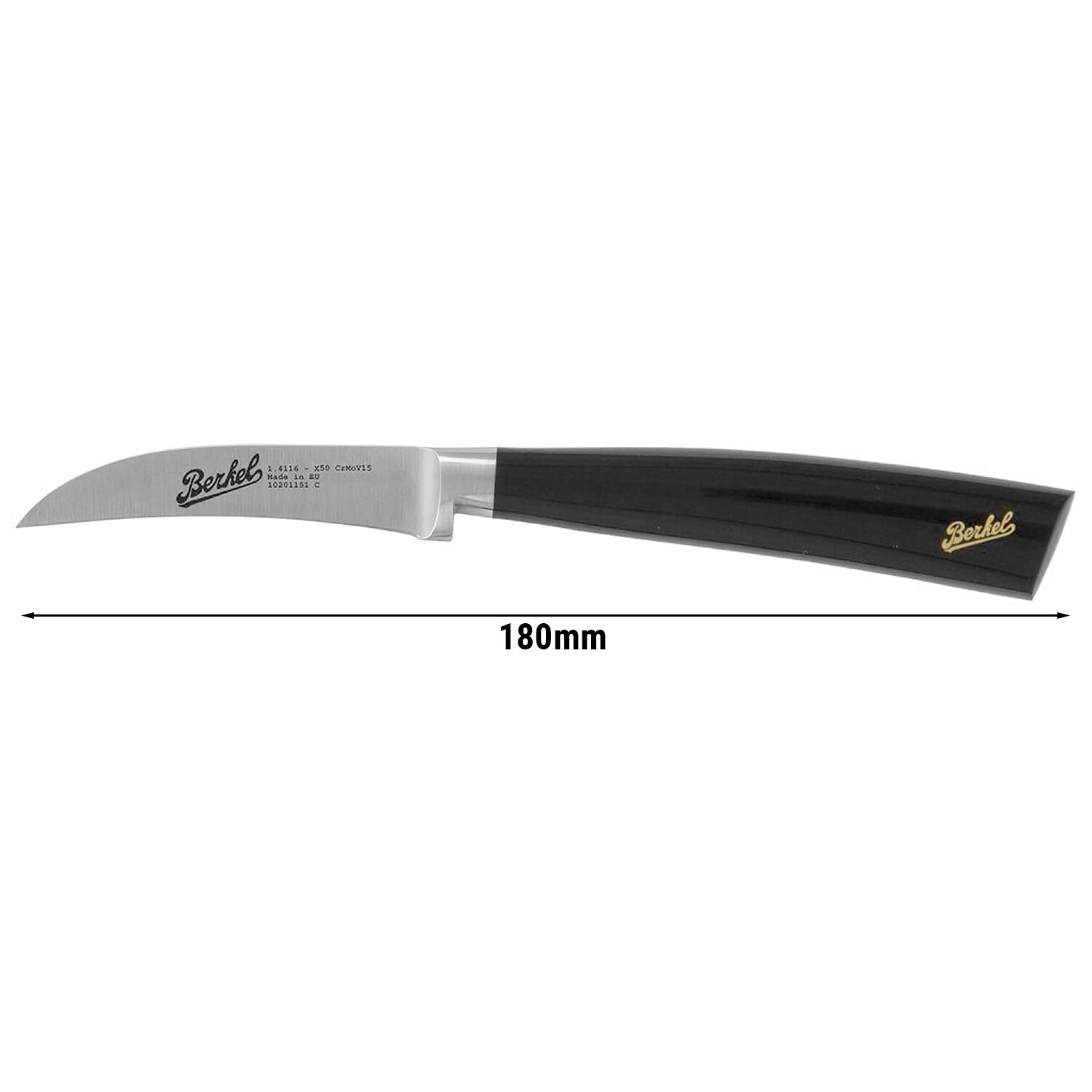 BERKEL | ELEGANCE - Couteau à éplucher - Courbé - Lame : 70mm