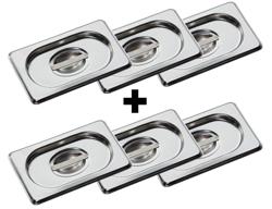 Tapa GN 1/9 de acero inoxidable