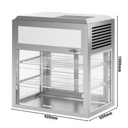 Countertop display fridge Self-Service - 225L - 900mm - Double glazing - square - with 2 shelves - rear sliding doors