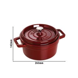 STAUB | LA COCOTTE - Cocotte - Ø 200 mm - Lijevano željezo - Crvena boja grenadine