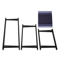 (3 piese) Set de mese laterale/cafea - înălțime pliabilă - 70, 90 și 120 cm