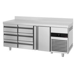 Masa rece PREMIUM - 1,86 x 0,7 m - cu 1 ușă și 6 sertare 1/3