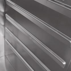 Vrieskast RVS PREMIUM PLUS - GN 1/1 - GN 2/1 - EN 600x400 - 1385mm - 1240liter - tot -18°C tot -1°C - met 2 deuren - geforceerde koeling, LED‑verlichting, automatische ontdooiing & slot
