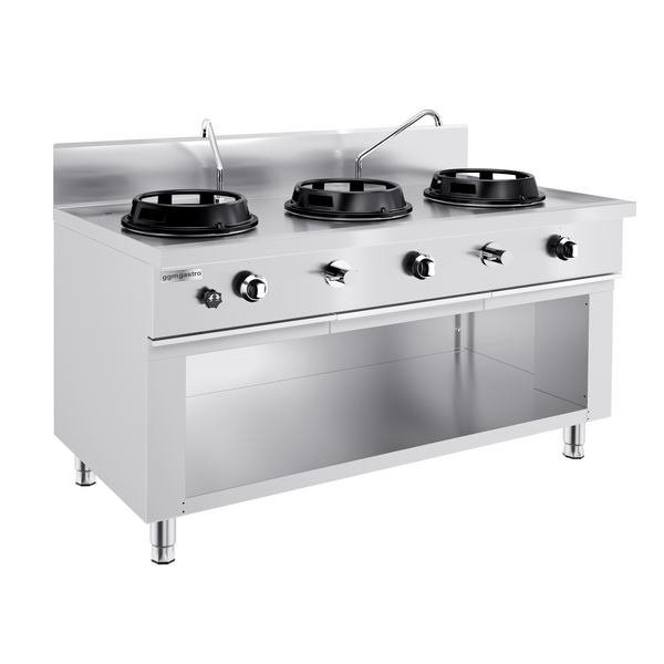 Fogão wok a gás - com 3 queimadores - 3x 15 kW