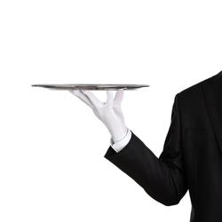 Luva de servir - branca