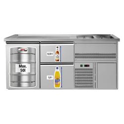 Ψυγείο Πάγκος Μπύρας PREMIUM PLUS - 1950 x 700 χλσ. - Πόρτα με 2 Συρτάρια