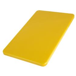 لوح تقطيع - 325x530mm - السماكة: 20mm - متوافق مع HACCP - بولي إيثيلين PE500 - أصفر - آمن لغسالة الصحون