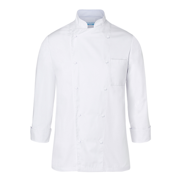 (6 st.) Karlowsky Kockjacka Basic - vit - Storlek: XS