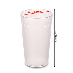 (100 stuks) Polycarbonaat melkglas - 300 ml