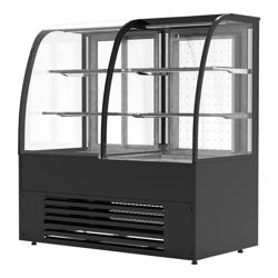 Gebaksvitrine - zelfbediening - dubbel glas - met 2 glazen plateaus - 1400mm