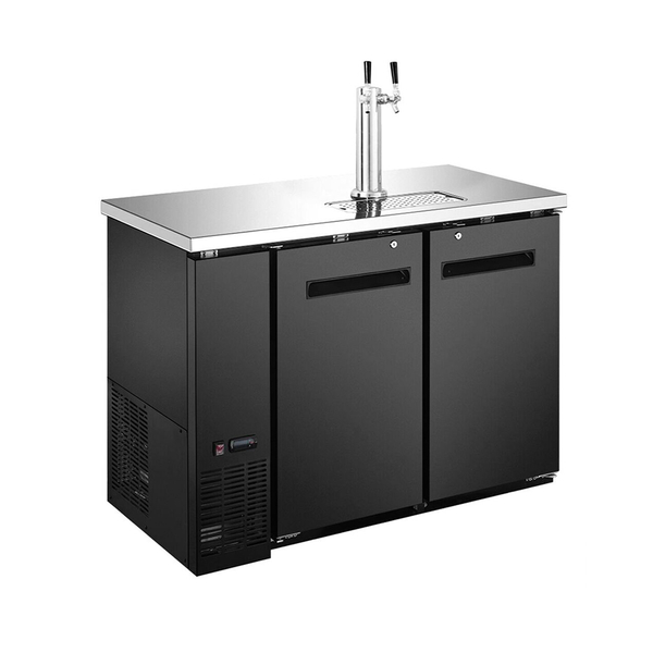 Bierkoeler met tapkraan - 2x 50 liter vaten - 1240x620mm
