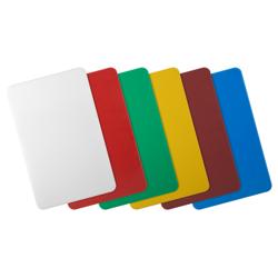 Conjunto de tábuas de corte - 325x530mm - Espessura: 20mm - Conforme HACCP - Polietileno de alta densidade (HDPE 500) - Multicolor