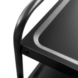 Servierwagen - 800x500mm - mit 3 Abstellflächen - Schwarz