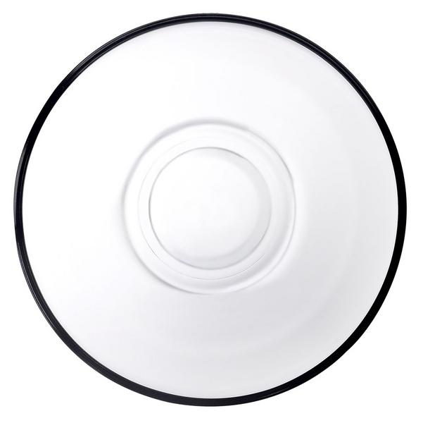 (72 pieces) Round Glass Tea Saucers – Ø 102 mm - Clear - Aqua Series - Dishwasher Safe